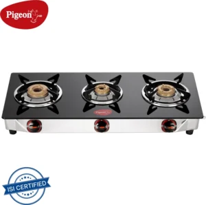 PIGEON 3 BURNAR GLASS GAS STOVE